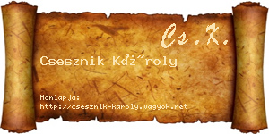 Csesznik Károly névjegykártya